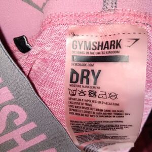 Gymshark Dry Moisture Management Leggings Pink Gray‎ Athleisure  Activewear